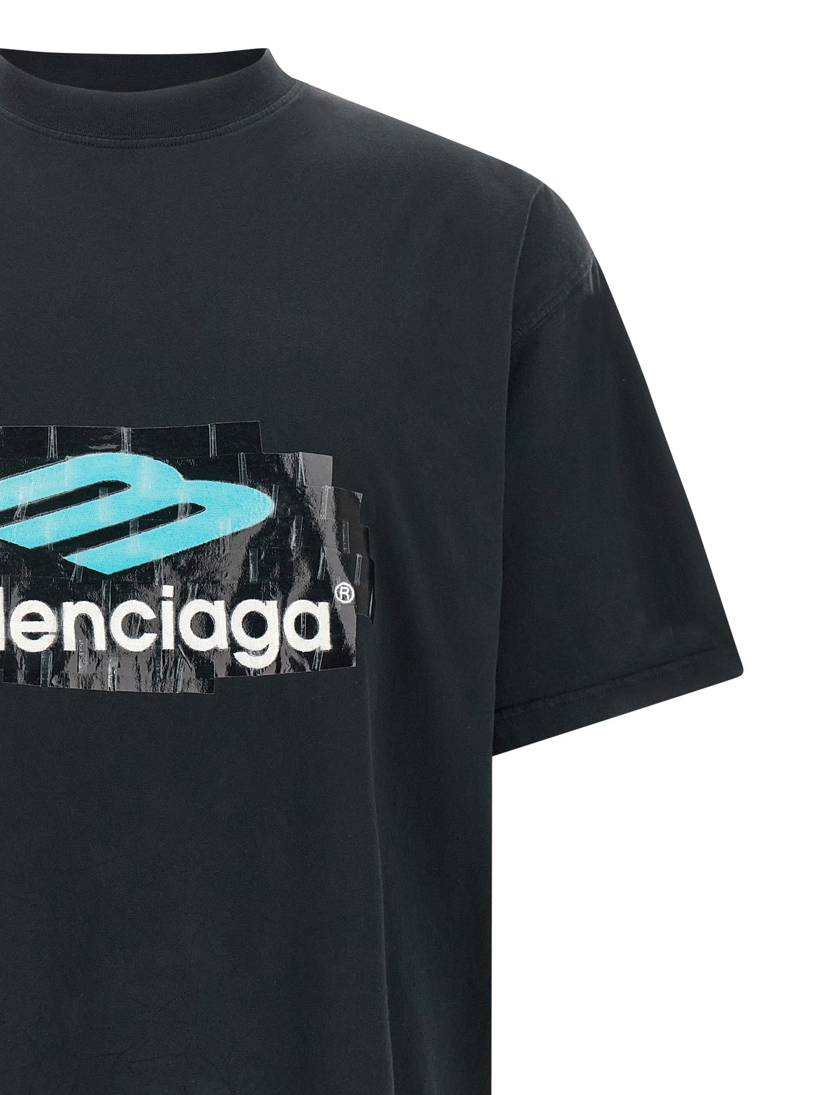Balenciaga Black Cotton T-Shirt Balenciaga