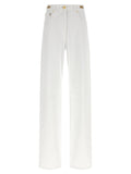 Versace White Cotton Straight-Leg Jeans Versace
