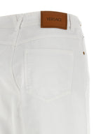 Versace White Cotton Straight-Leg Jeans Versace