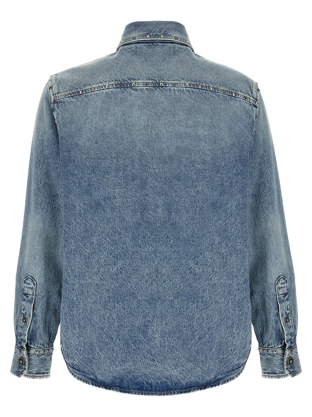 Versace Blue Cotton Blouse Versace