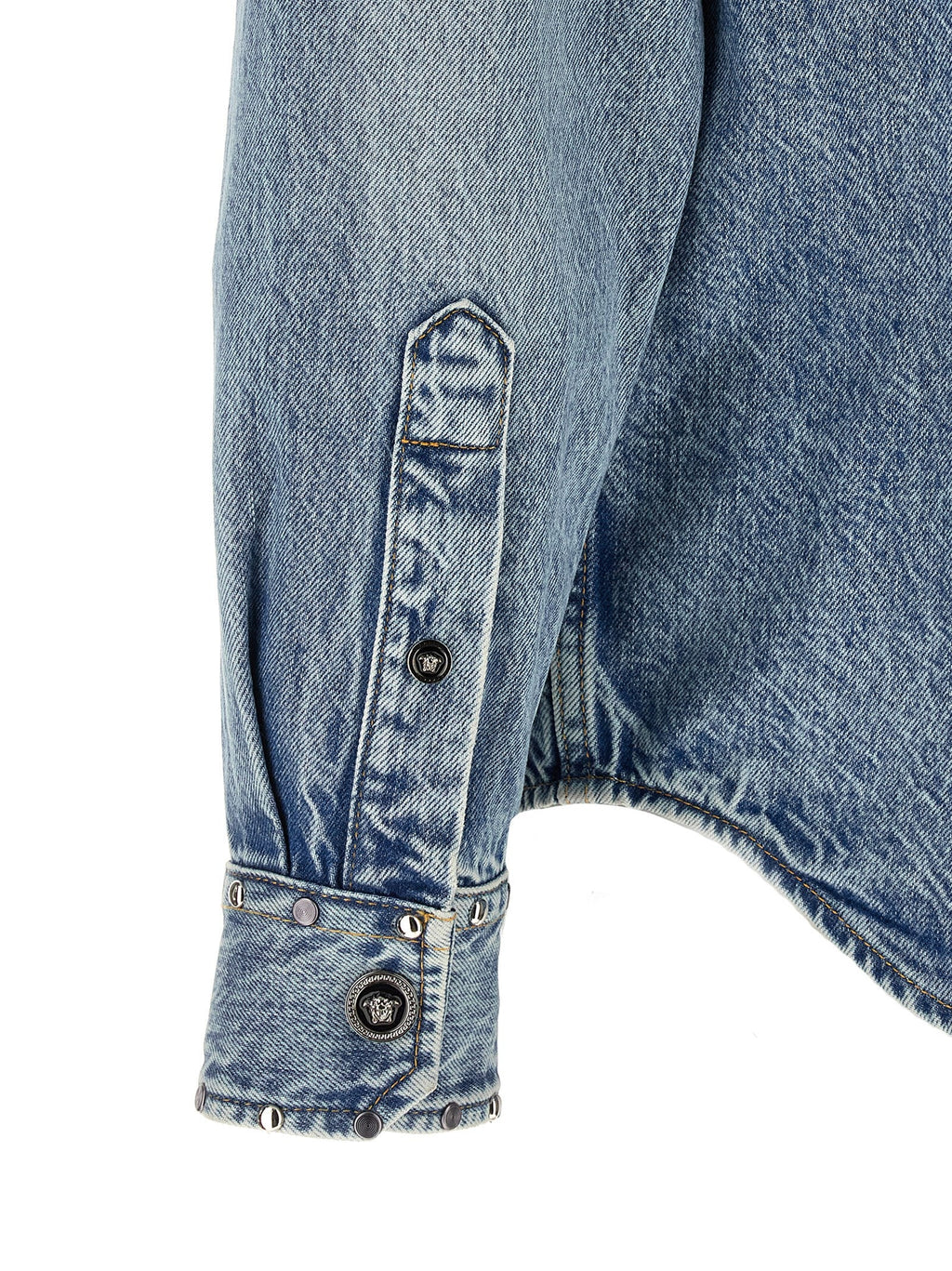 Versace Blue Cotton Blouse Versace