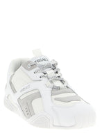 Versace White Calfskin Athletic Sneakers Versace