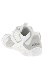 Versace White Calfskin Athletic Sneakers Versace