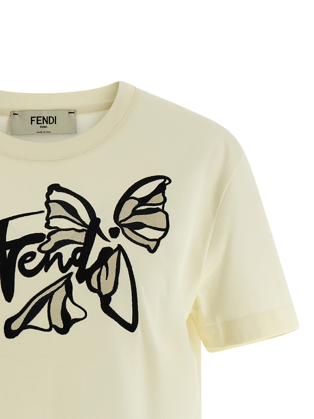 Fendi Beige Cotton T-Shirt Fendi