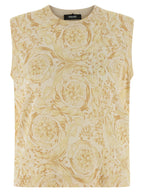 Versace Bicolor Silk Sleeveless Jacket Versace