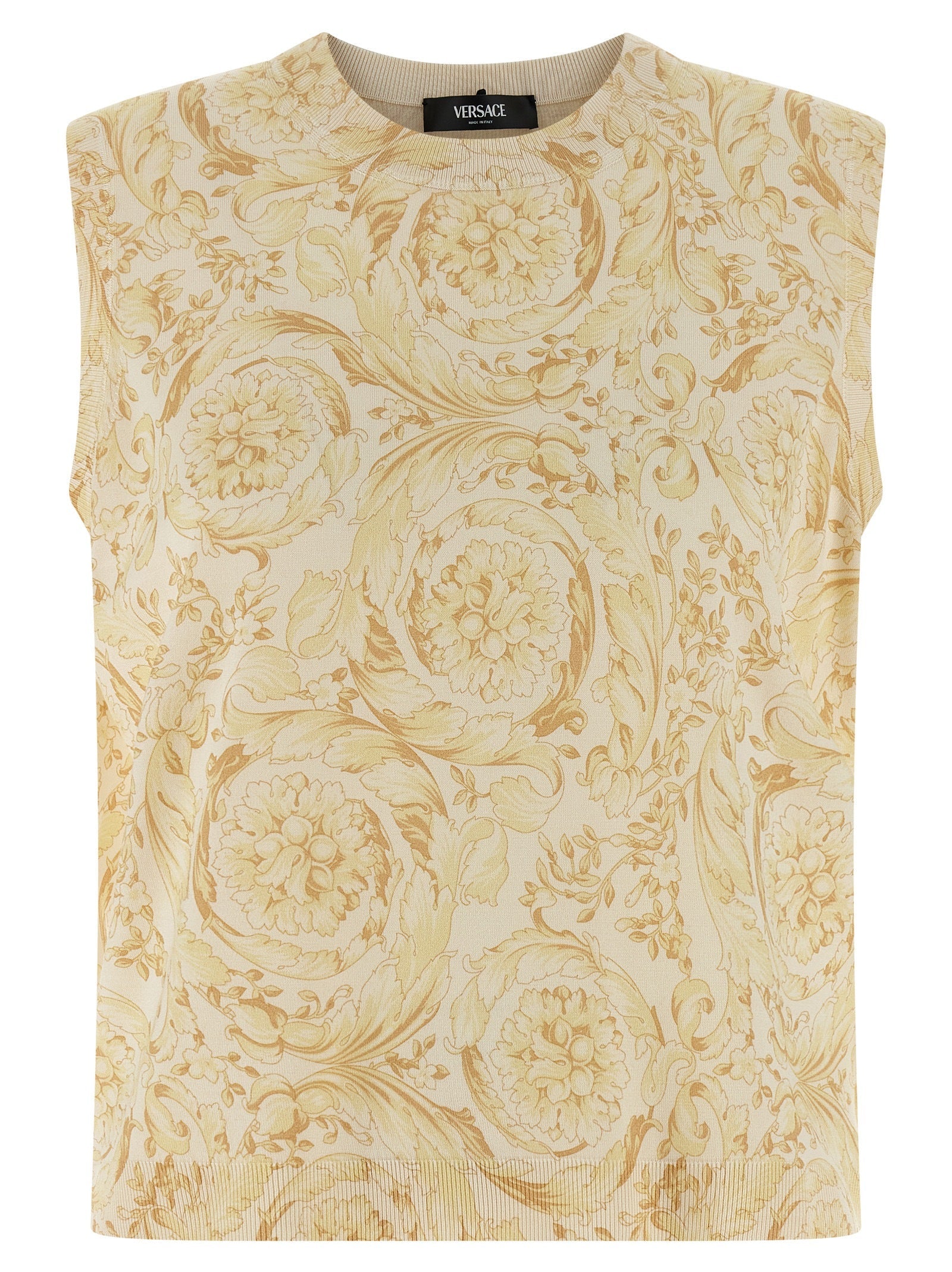 Versace Bicolor Silk Sleeveless Jacket Versace