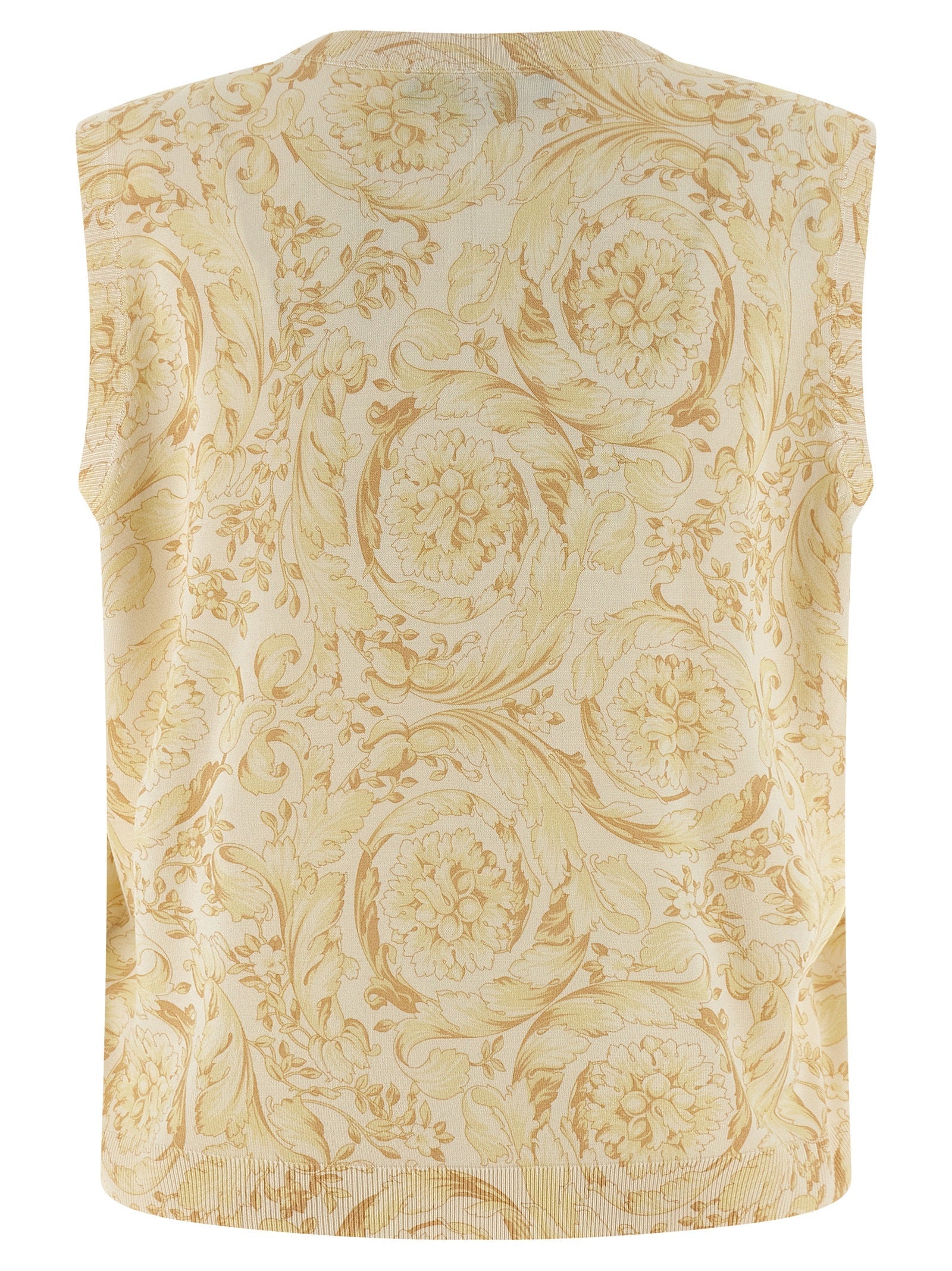 Versace Bicolor Silk Sleeveless Jacket Versace