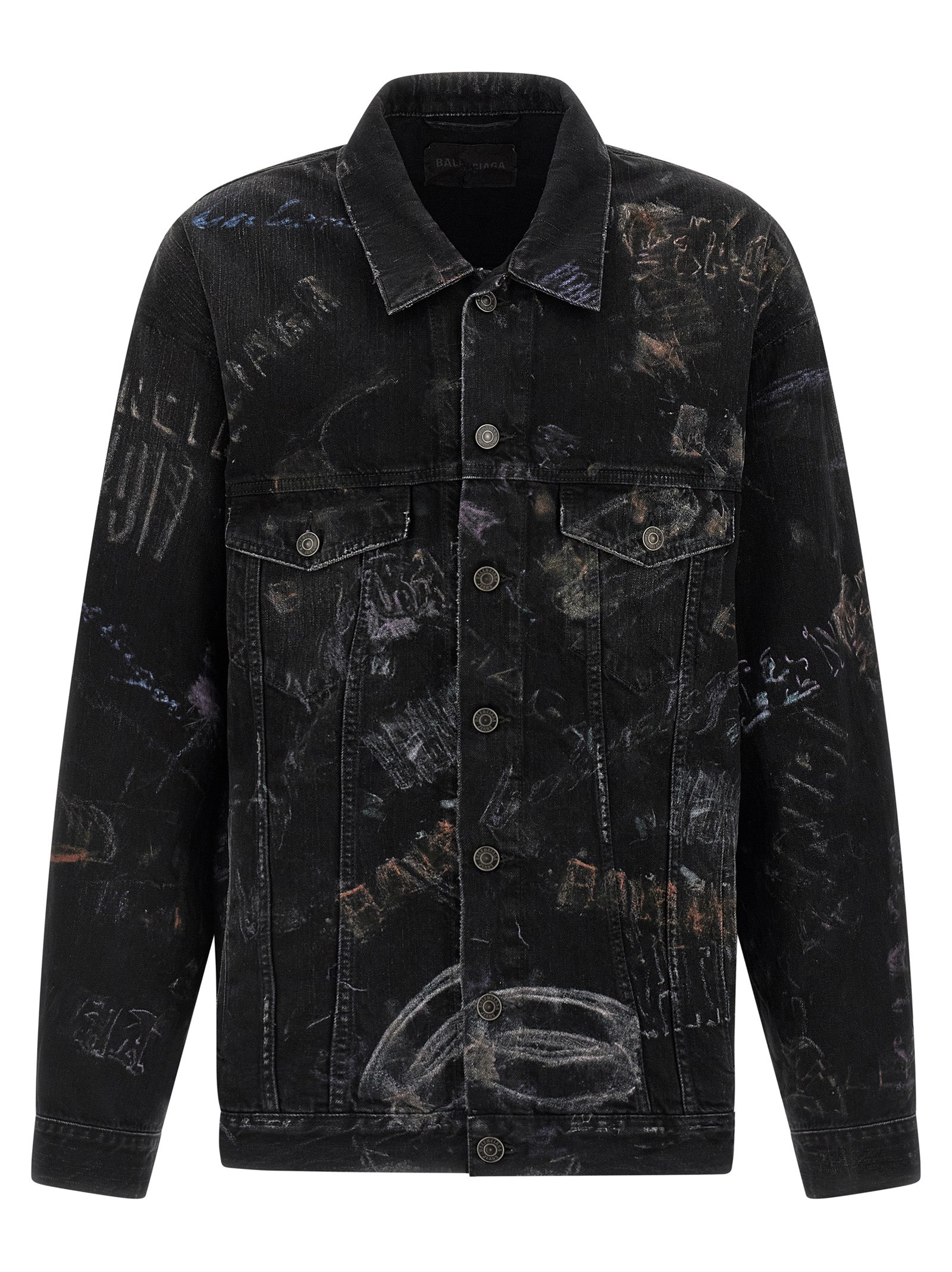 Balenciaga Black Cotton Denim Jacket Balenciaga