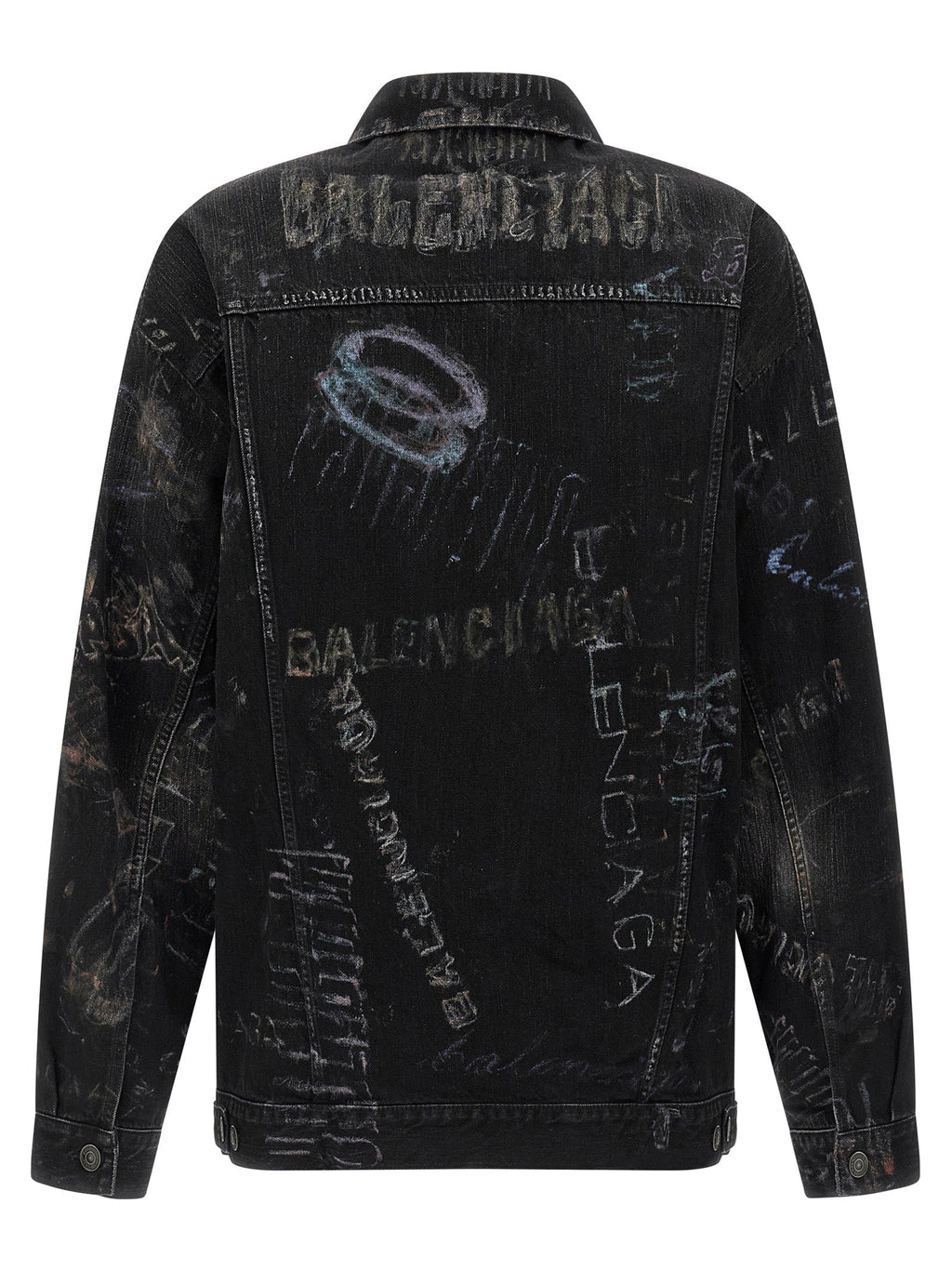 Balenciaga Black Cotton Denim Jacket Balenciaga