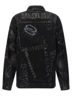 Balenciaga Black Cotton Denim Jacket Balenciaga