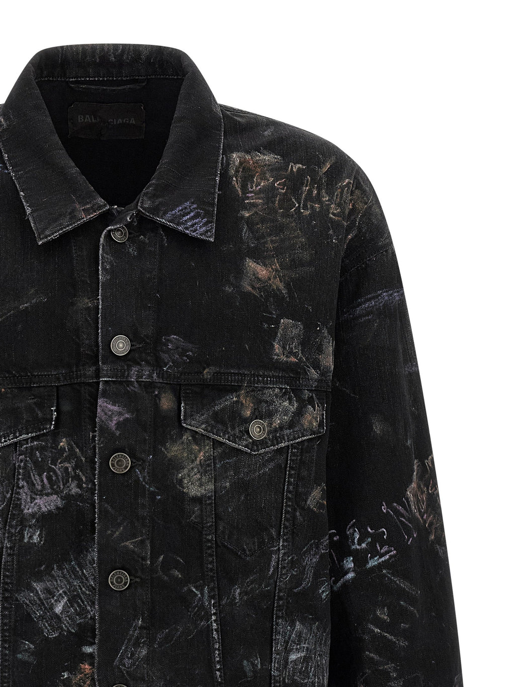 Balenciaga Black Cotton Denim Jacket Balenciaga