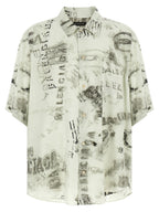 Balenciaga Gray Viscose Blouse Balenciaga