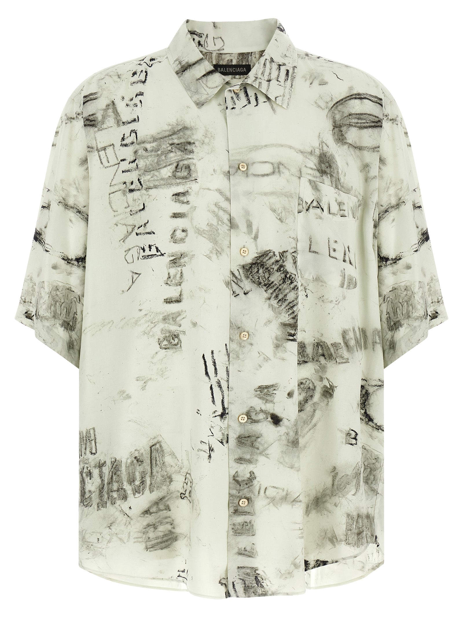 Balenciaga Gray Viscose Blouse Balenciaga