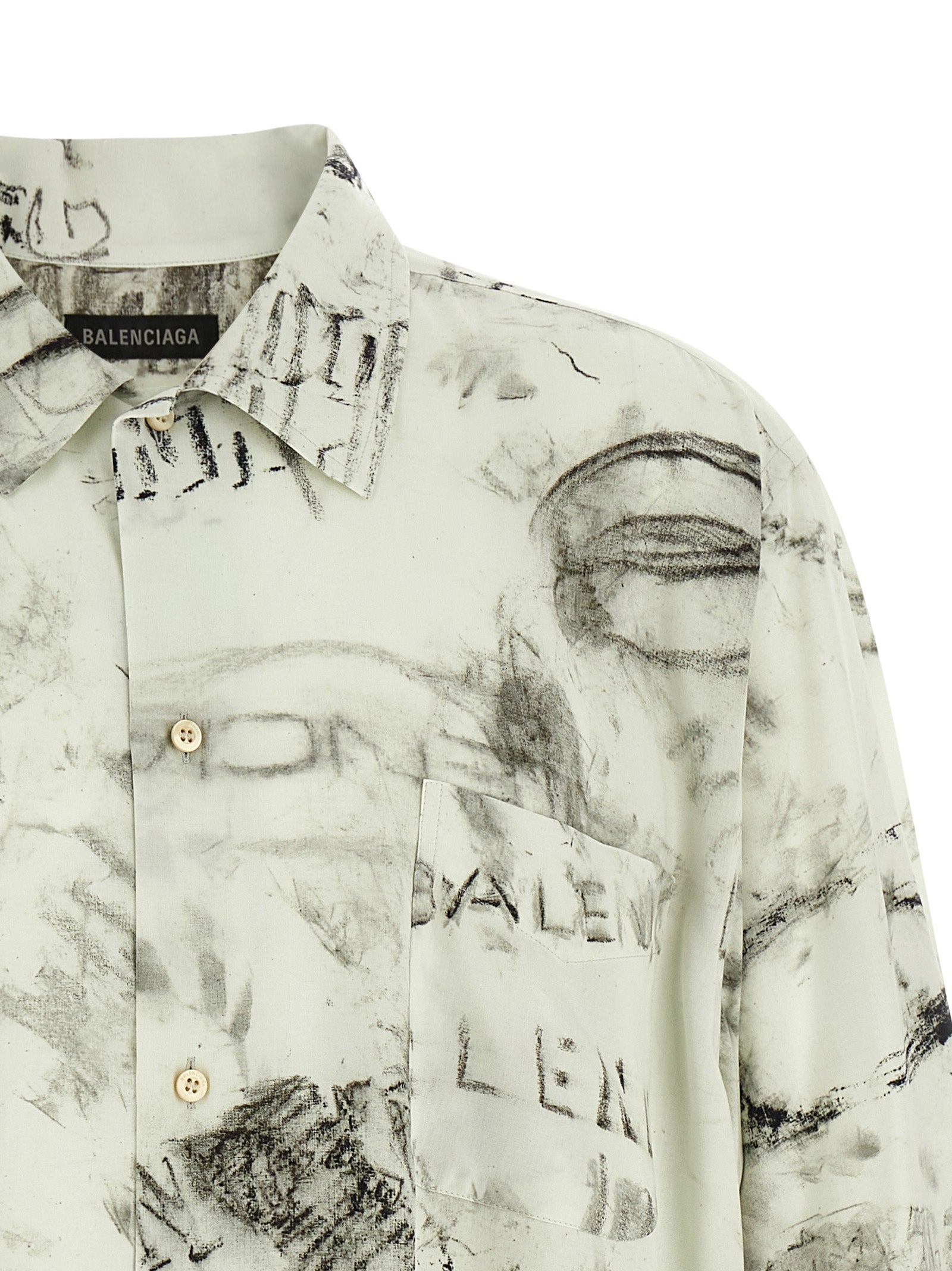 Balenciaga Gray Viscose Blouse Balenciaga