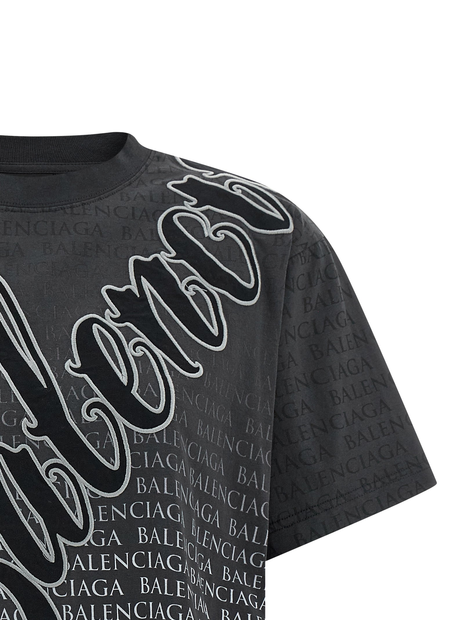 Balenciaga Black Cotton T-Shirt Balenciaga