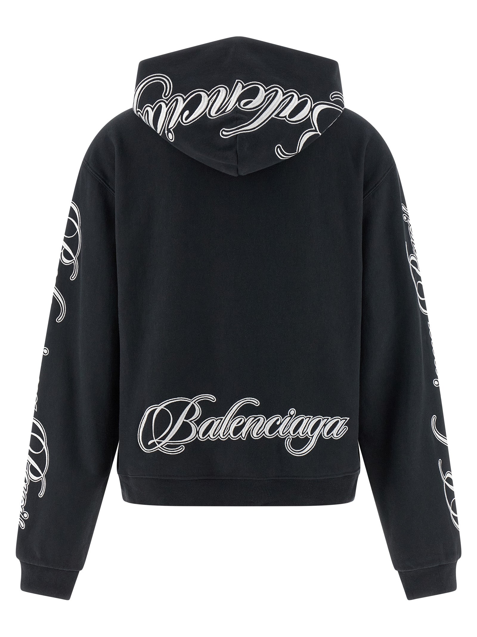 Balenciaga Black Cotton Sweatshirt Balenciaga