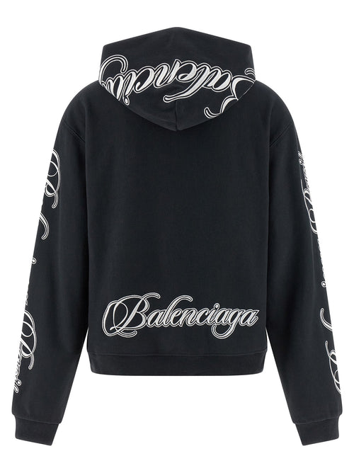 Balenciaga Black Cotton Sweatshirt Balenciaga