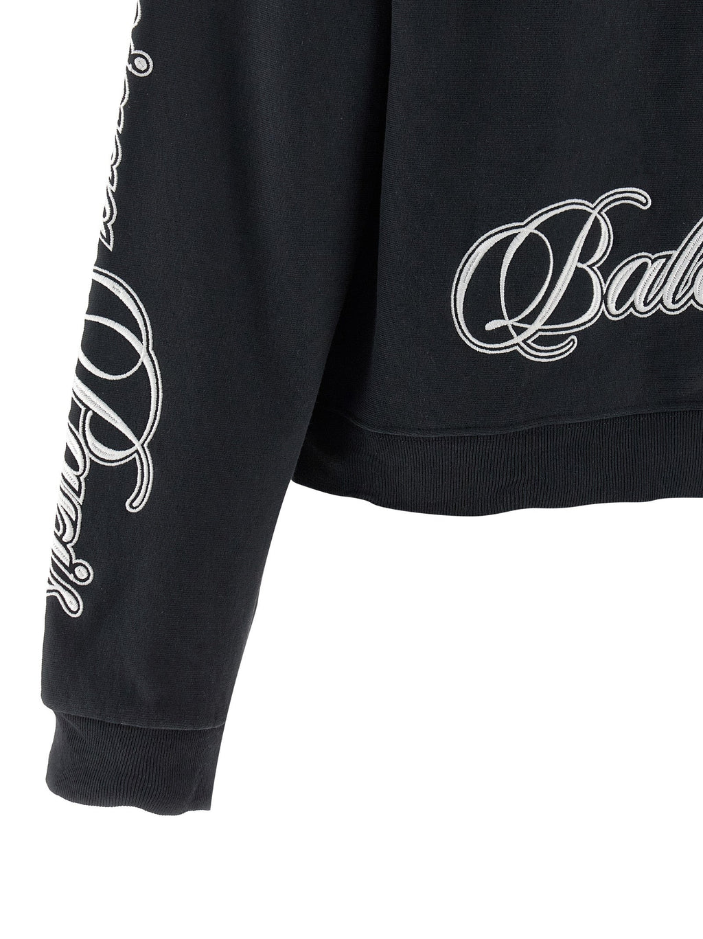 Balenciaga Black Cotton Sweatshirt Balenciaga