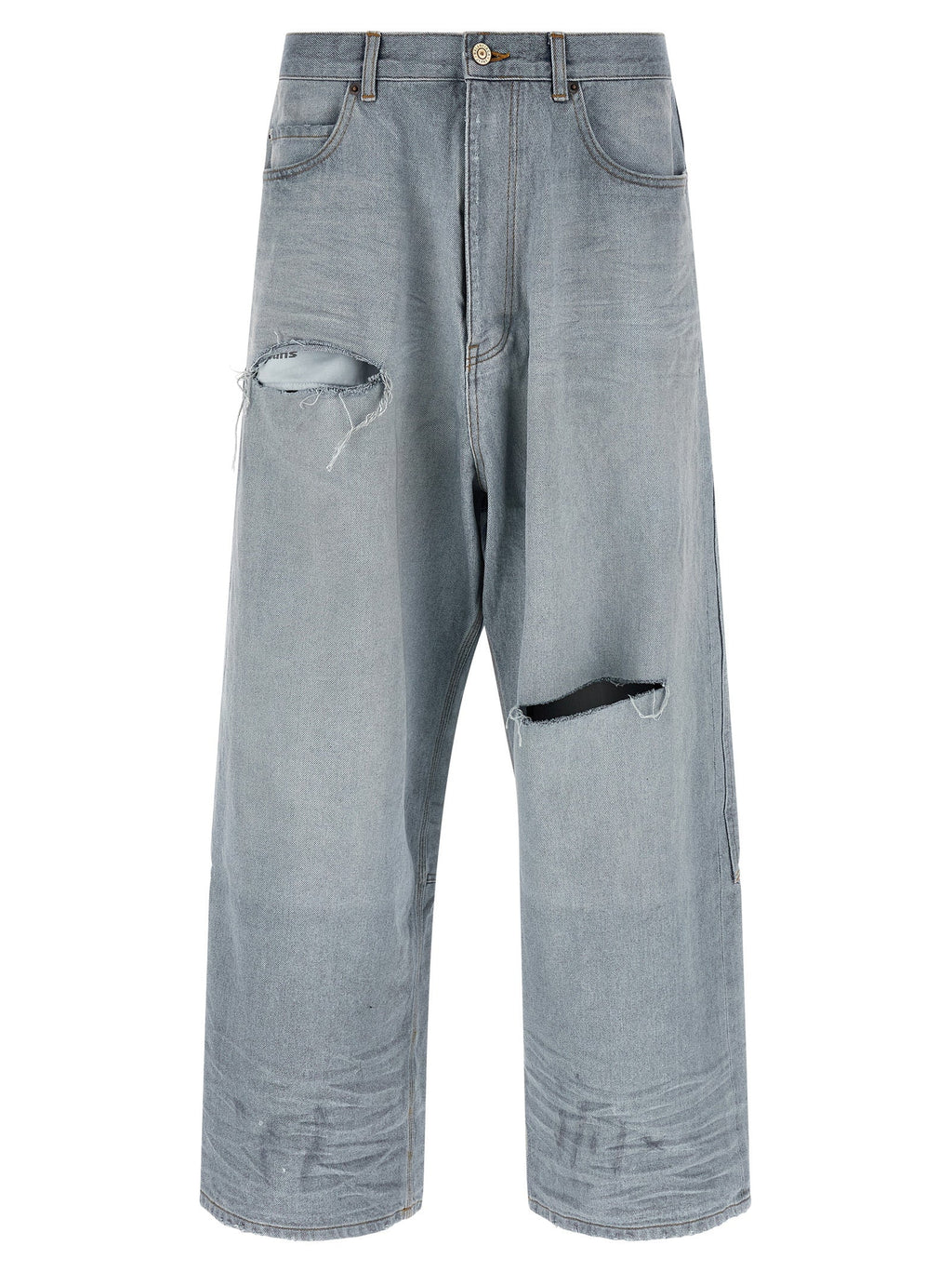 Balenciaga Blue Cotton Relaxed Fit Jeans Balenciaga