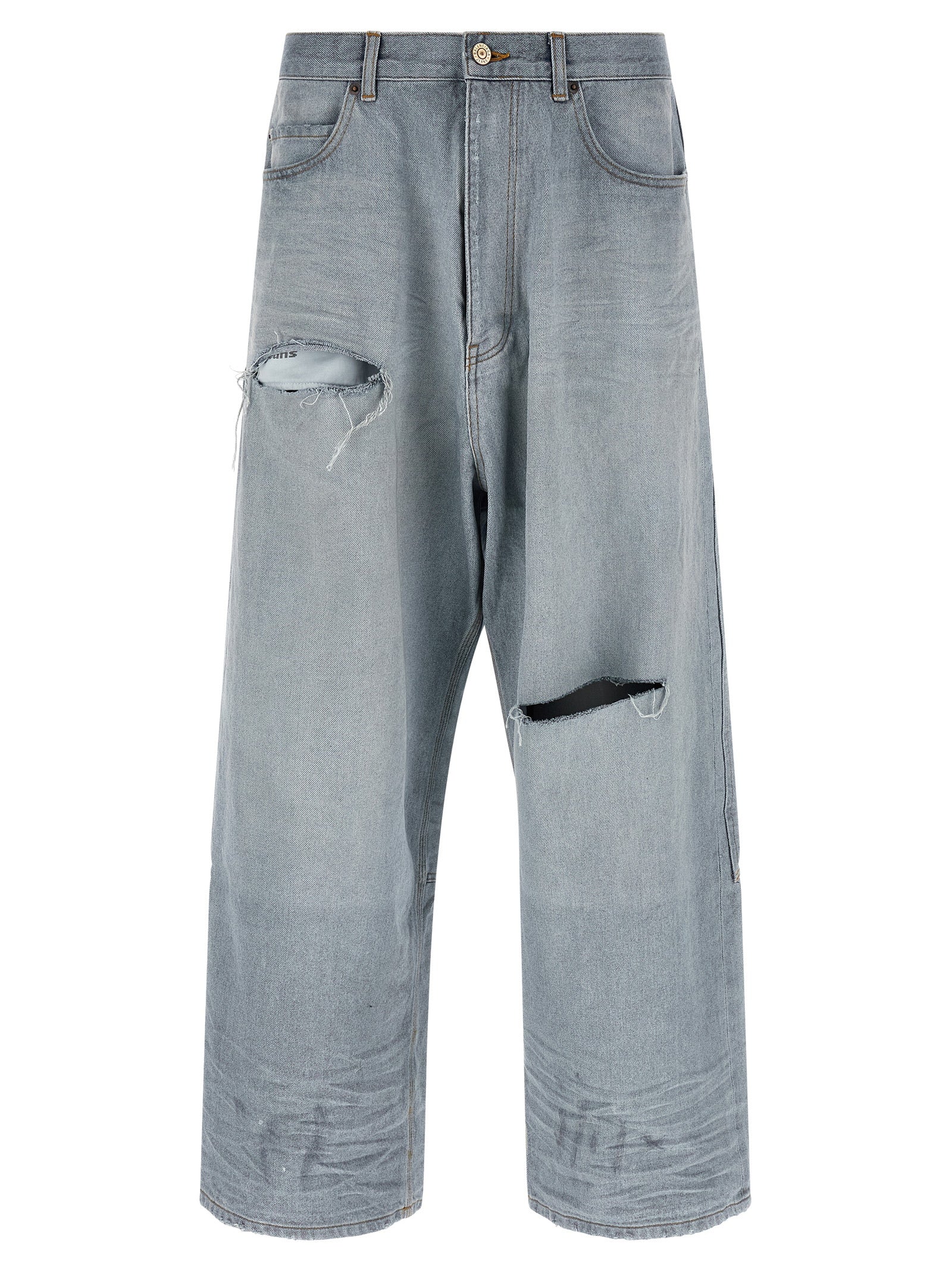 Balenciaga Blue Cotton Relaxed Fit Jeans Balenciaga