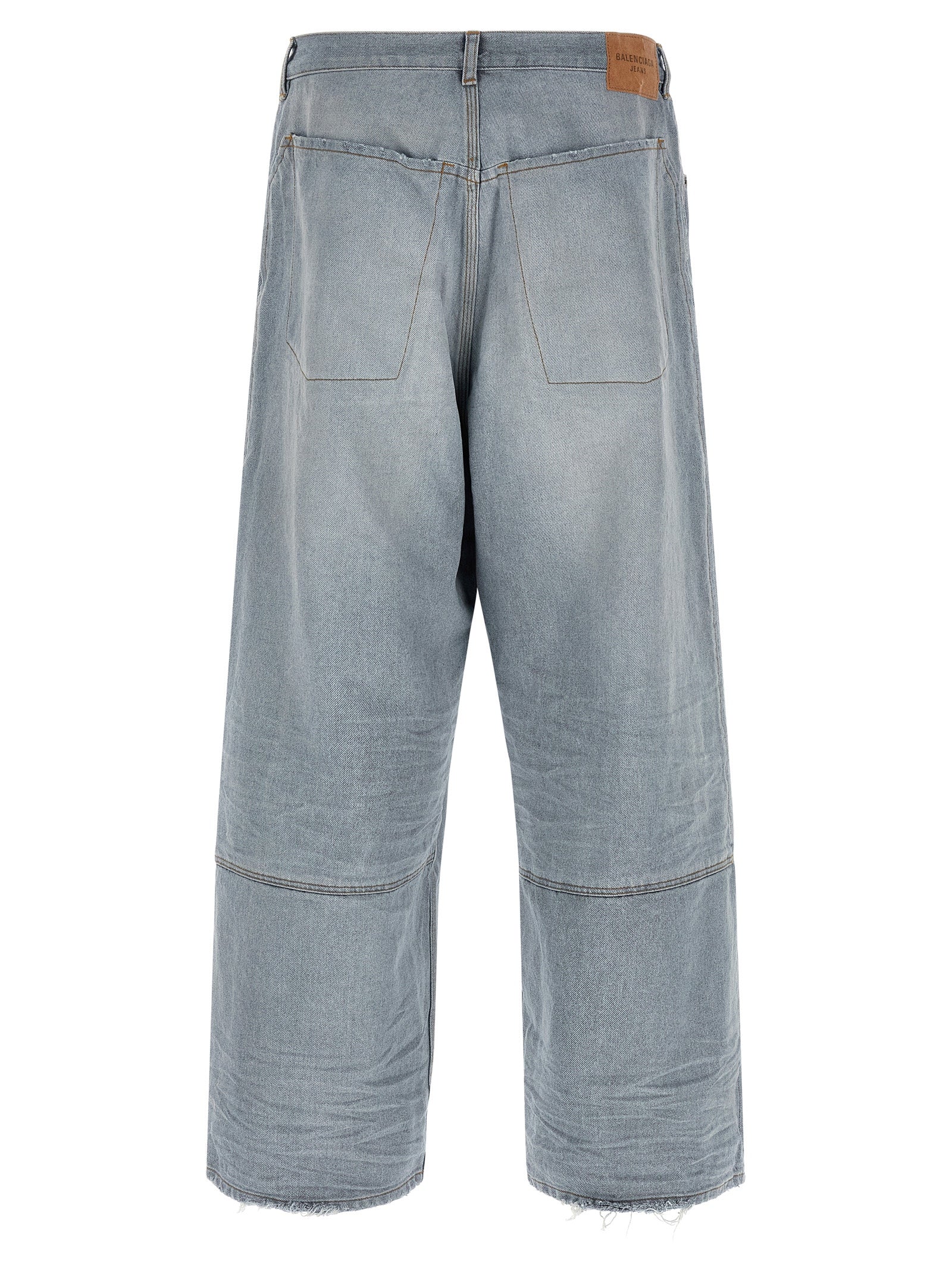 Balenciaga Blue Cotton Relaxed Fit Jeans Balenciaga