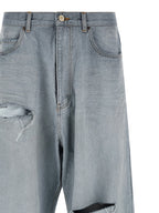 Balenciaga Blue Cotton Relaxed Fit Jeans Balenciaga