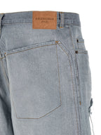 Balenciaga Blue Cotton Relaxed Fit Jeans Balenciaga