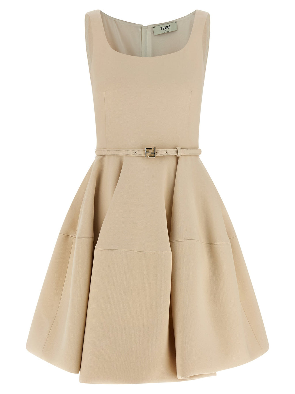 Fendi Multicolor Wool Short Dress Fendi