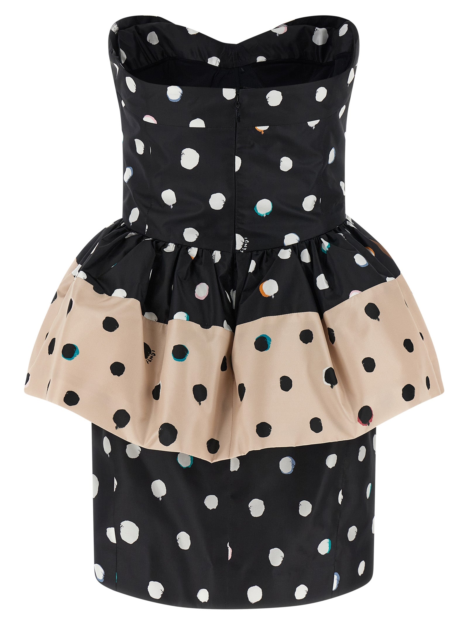 Fendi Black Silk Short Dress Fendi
