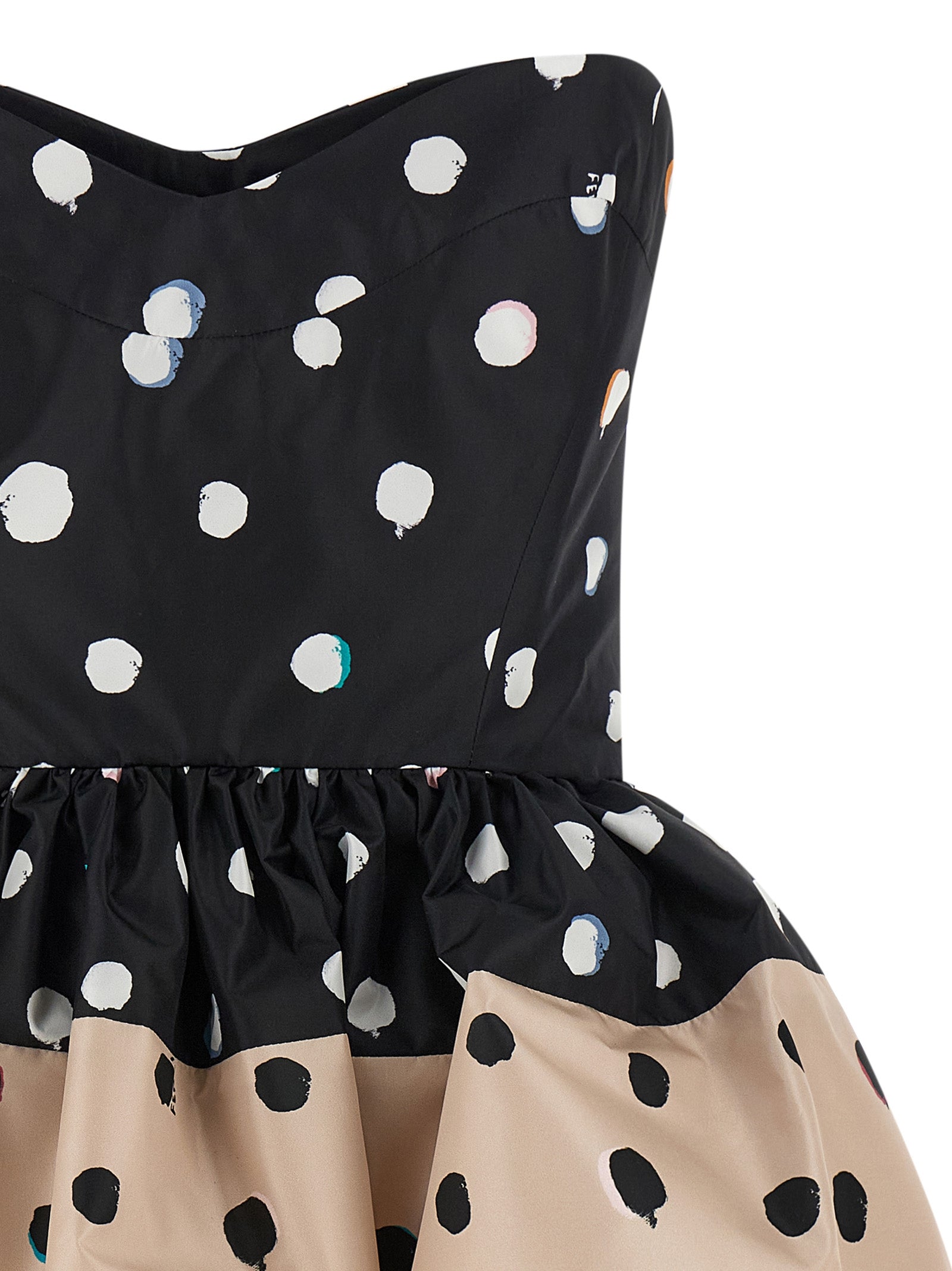 Fendi Black Silk Short Dress Fendi