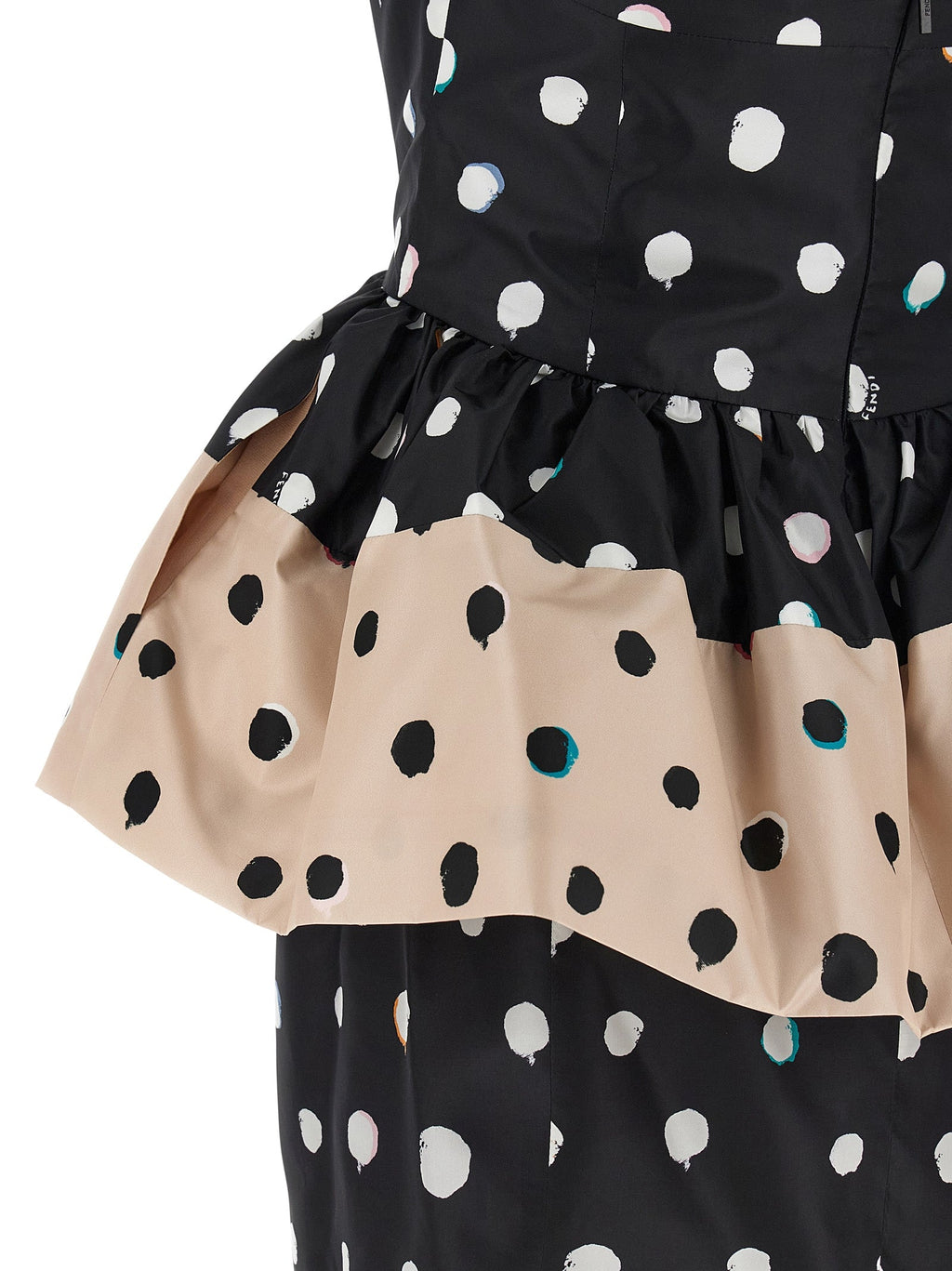 Fendi Black Silk Short Dress Fendi