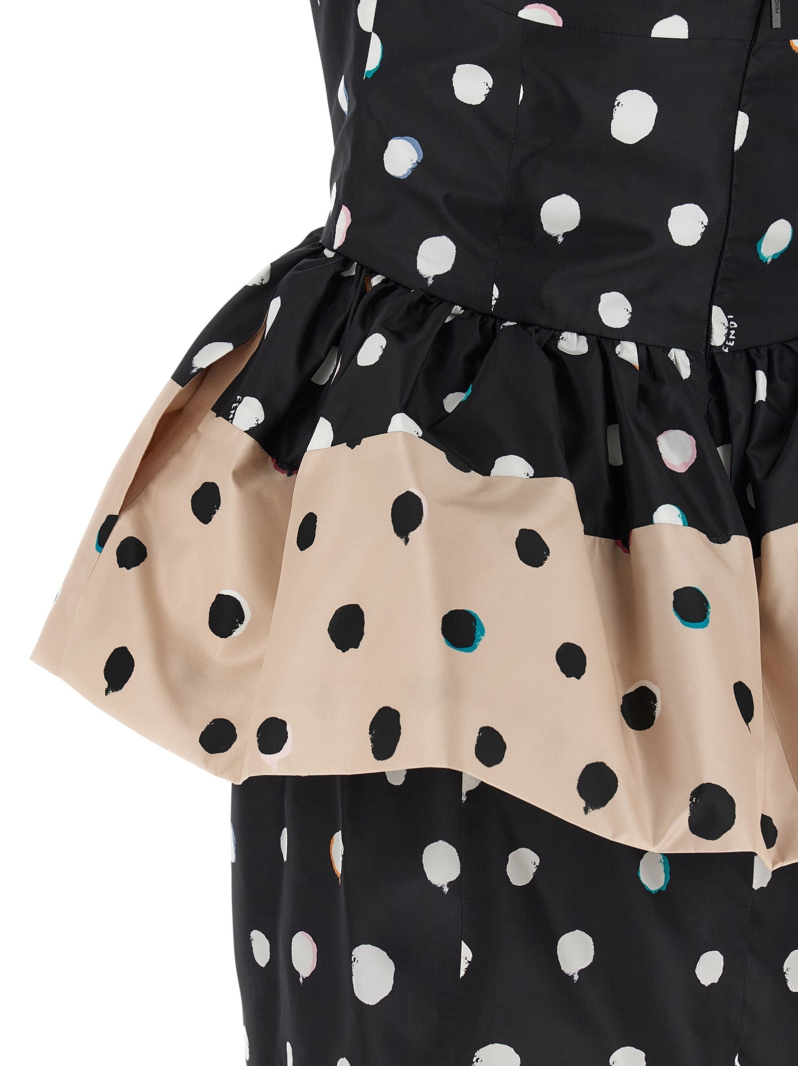 Fendi Black Silk Short Dress Fendi