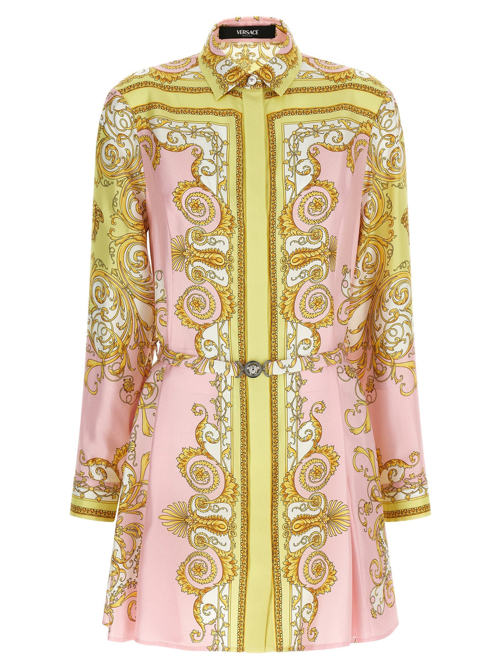 Versace Multicolor Silk Short Dress Versace