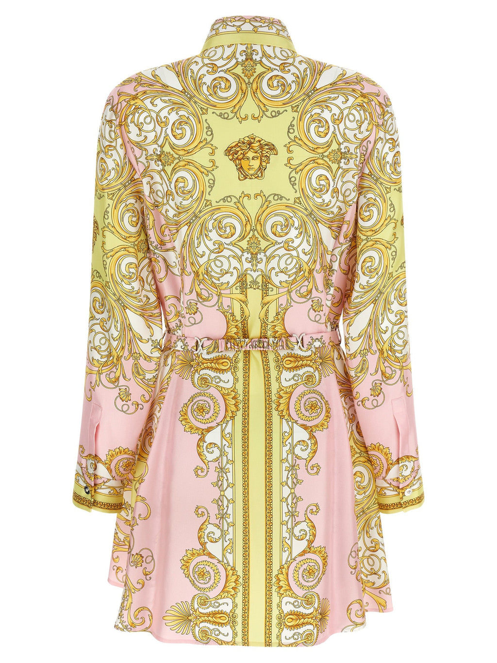 Versace Multicolor Silk Short Dress Versace