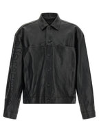 Balenciaga Black Buffalo Leather Leather Jacket Balenciaga