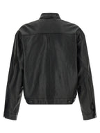 Balenciaga Black Buffalo Leather Leather Jacket Balenciaga