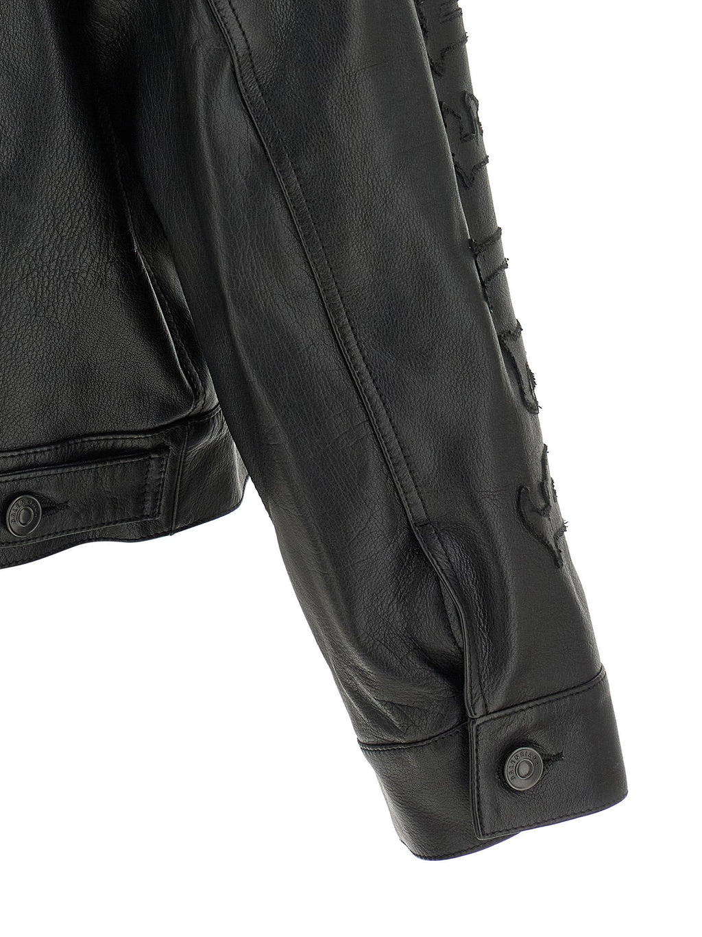Balenciaga Black Buffalo Leather Leather Jacket Balenciaga