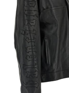 Balenciaga Black Buffalo Leather Leather Jacket Balenciaga