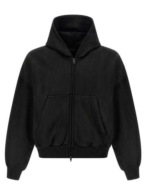 Balenciaga Black Cotton Sweatshirt Balenciaga