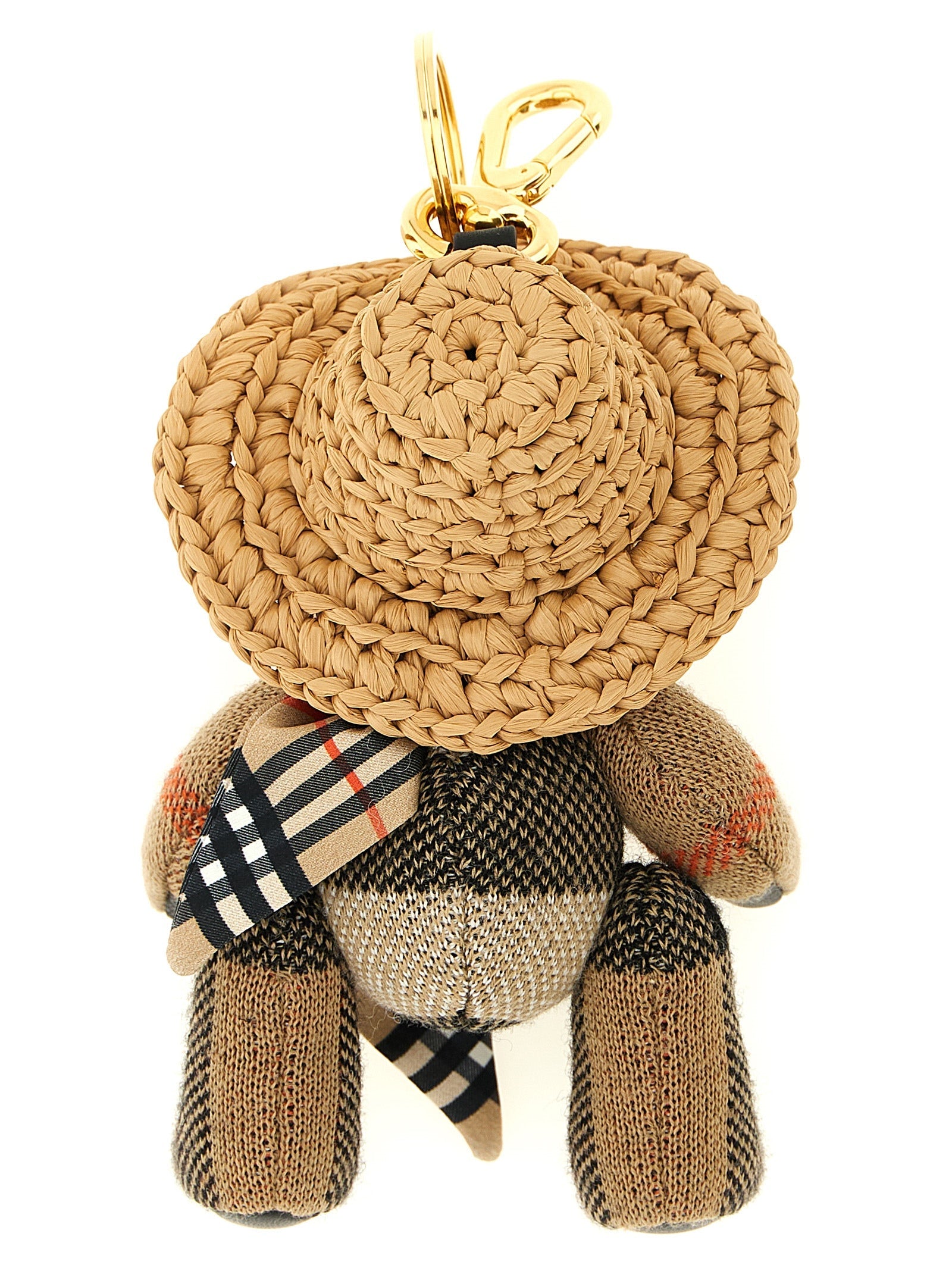 Burberry Beige Wool Keychain Burberry