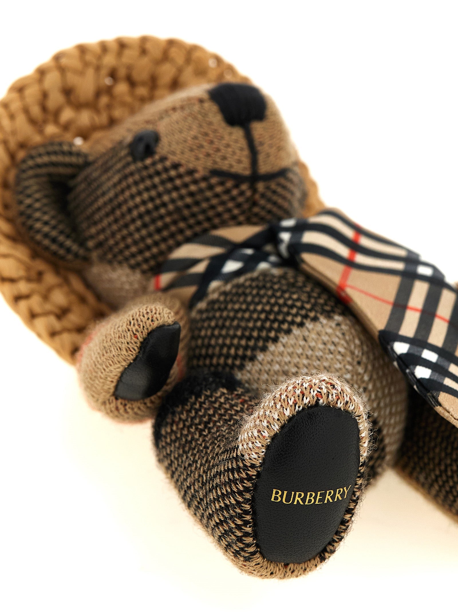 Burberry Beige Wool Keychain Burberry