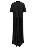 Balenciaga Black Cotton Casual Dress Balenciaga
