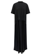 Balenciaga Black Cotton Casual Dress Balenciaga