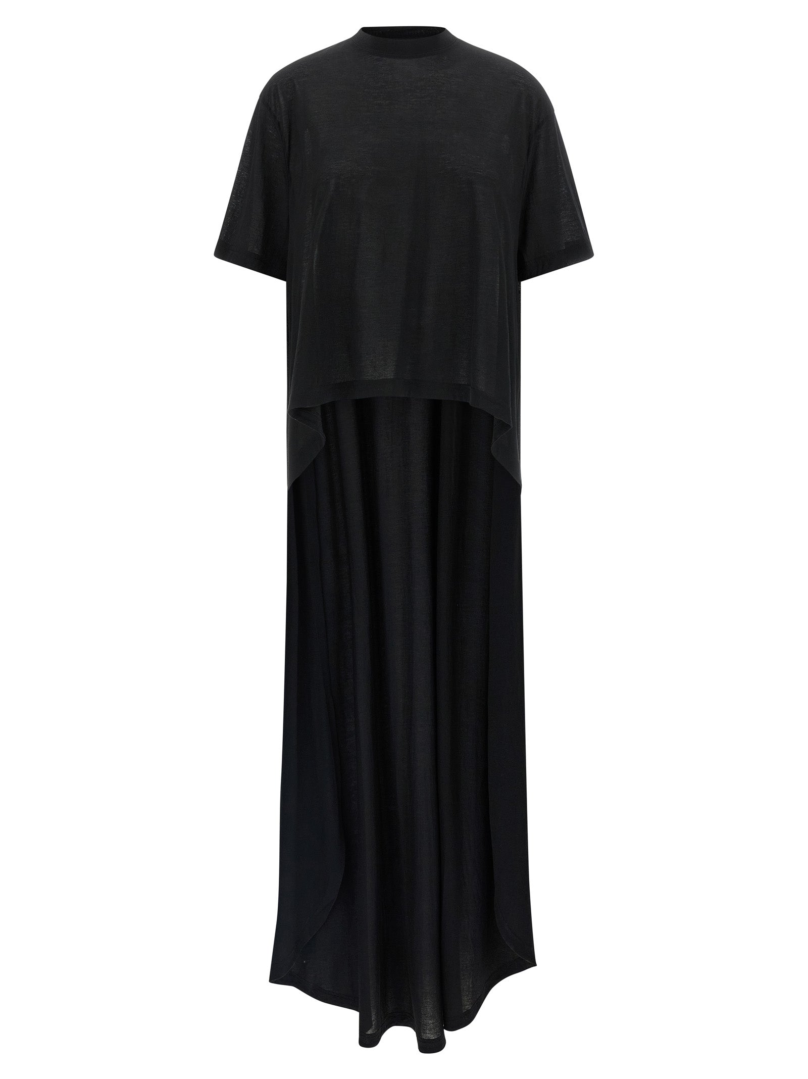 Balenciaga Black Cotton Casual Dress Balenciaga
