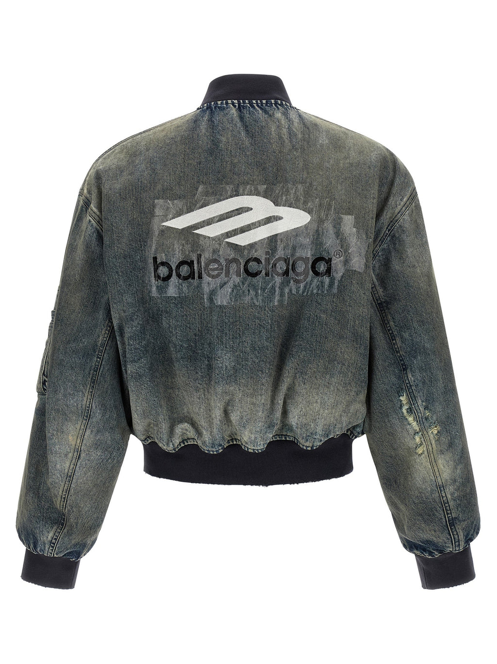 Balenciaga Gray Polyester Bomber Balenciaga