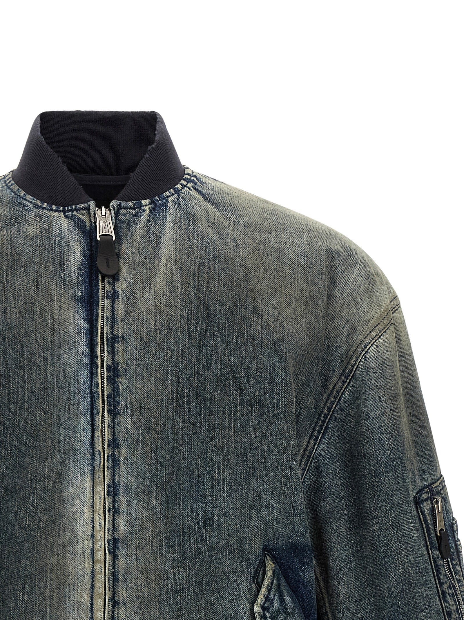 Balenciaga Gray Polyester Bomber Balenciaga