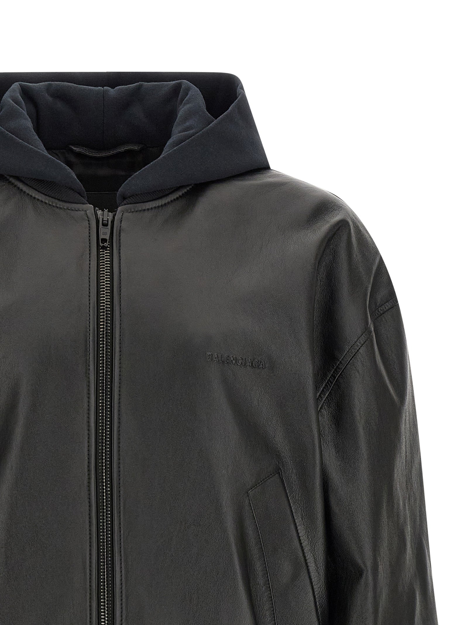 Balenciaga Black Lamb Leather Leather Jacket Balenciaga
