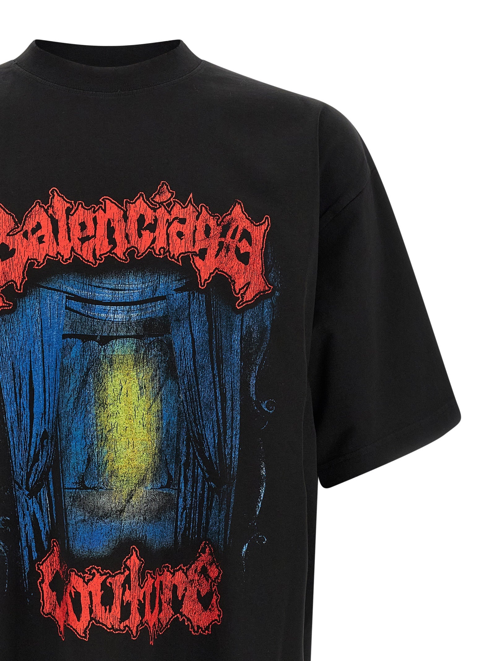 Balenciaga Black Cotton T-Shirt Balenciaga