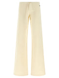 Balenciaga White Cotton Flared Pants Balenciaga