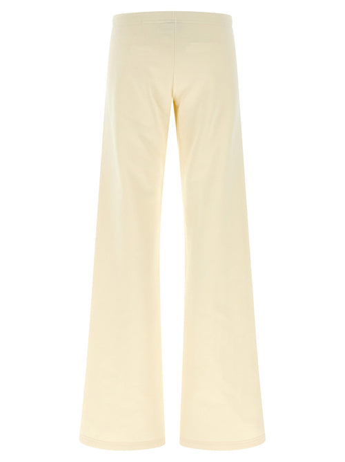 Balenciaga White Cotton Flared Pants Balenciaga